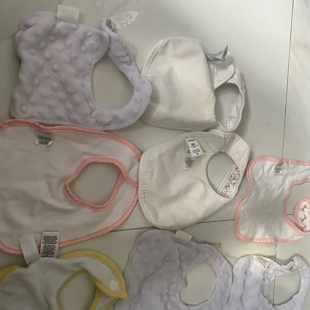 Lot of 10 girls bibs